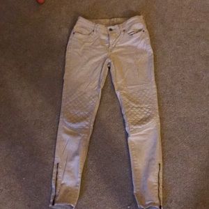 tan lucky brand ankle jeans